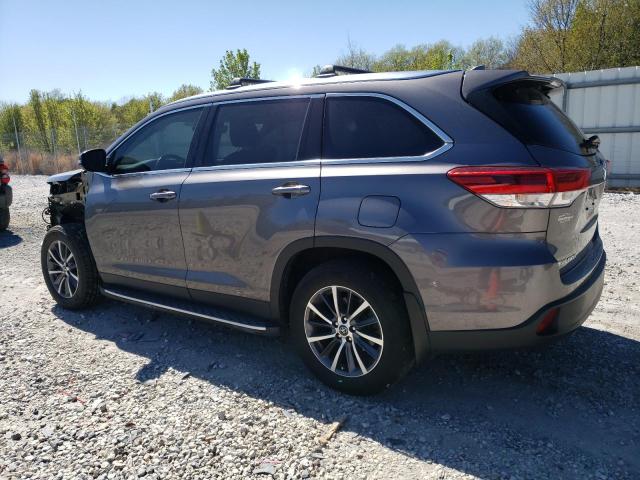 5TDJZRFH7KS613289 - 2019 TOYOTA HIGHLANDER SE GRAY photo 2