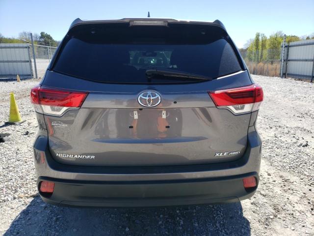 5TDJZRFH7KS613289 - 2019 TOYOTA HIGHLANDER SE GRAY photo 6