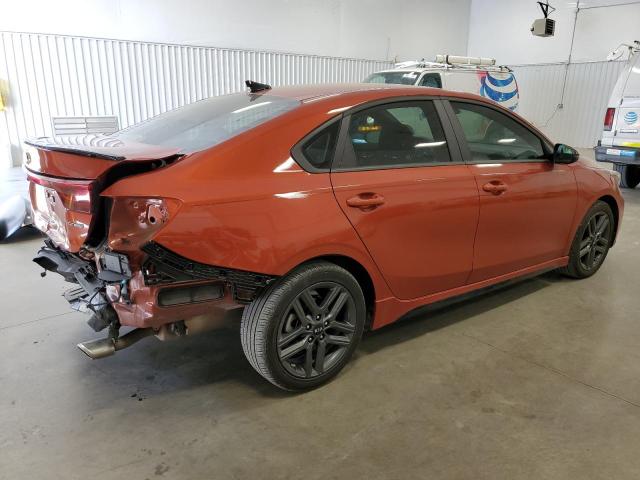 3KPF34AD3ME404627 - 2021 KIA FORTE GT LINE ORANGE photo 3