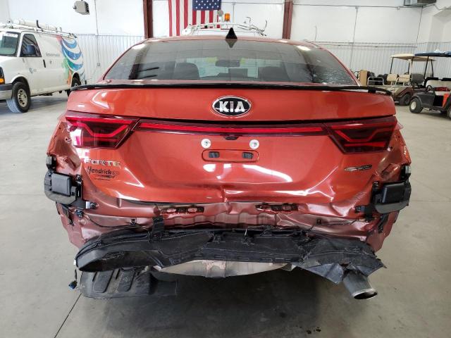 3KPF34AD3ME404627 - 2021 KIA FORTE GT LINE ORANGE photo 6