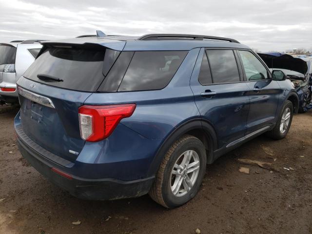 1FMSK8DH6LGB48579 - 2020 FORD EXPLORER XLT BLUE photo 3