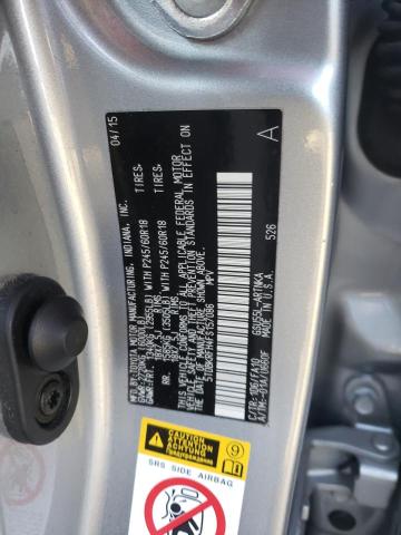 5TDBKRFH4FS157086 - 2015 TOYOTA HIGHLANDER LE SILVER photo 13