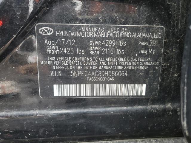 5NPEC4AC8DH586064 - 2013 HYUNDAI SONATA SE BLACK photo 14