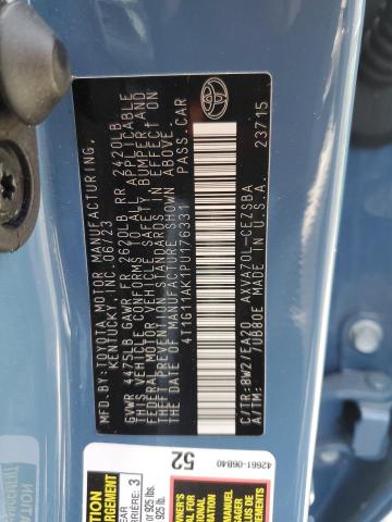 4T1G11AK1PU176331 - 2023 TOYOTA CAMRY SE NIGHT SHADE BLUE photo 12