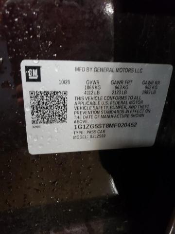 1G1ZG5ST8MF020452 - 2021 CHEVROLET MALIBU RS BURGUNDY photo 13