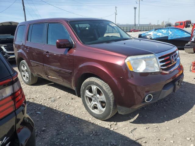 5FNYF4H58FB038112 - 2015 HONDA PILOT EXL BURGUNDY photo 4