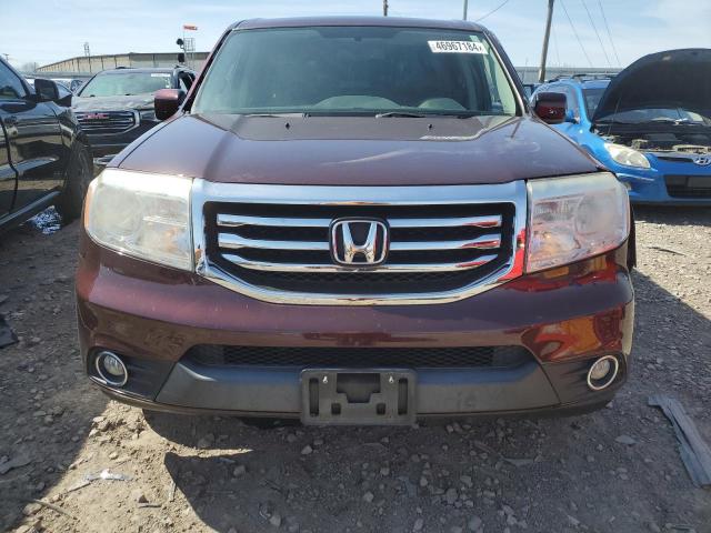 5FNYF4H58FB038112 - 2015 HONDA PILOT EXL BURGUNDY photo 5