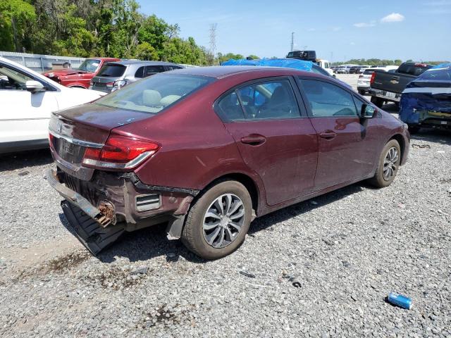 19XFB2F56EE013417 - 2014 HONDA CIVIC LX MAROON photo 3