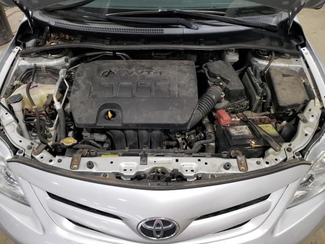 5YFBU4EEXCP022722 - 2012 TOYOTA COROLLA BASE SILVER photo 11