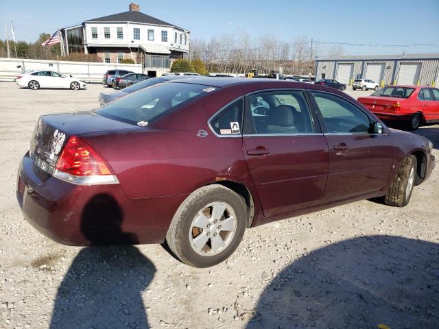 2G1WT55K779232371 - 2007 CHEVROLET IMPALA LT BURGUNDY photo 3