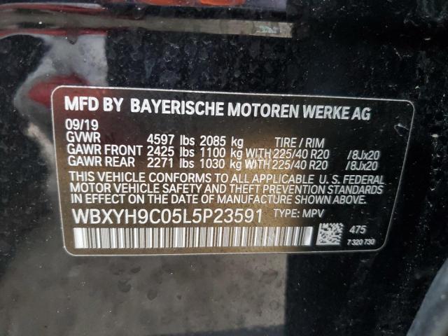 WBXYH9C05L5P23591 - 2020 BMW X2 SDRIVE28I BLACK photo 13