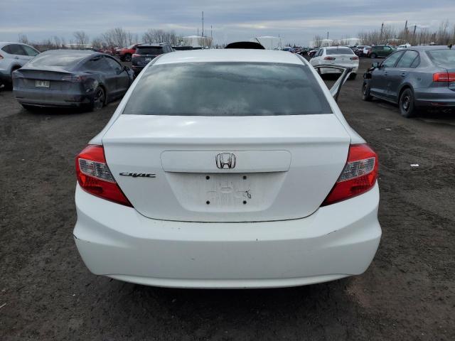 2HGFB2F41CH053804 - 2012 HONDA CIVIC LX WHITE photo 6