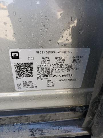 1GNERFKW2PJ108793 - 2023 CHEVROLET TRAVERSE LS GRAY photo 13