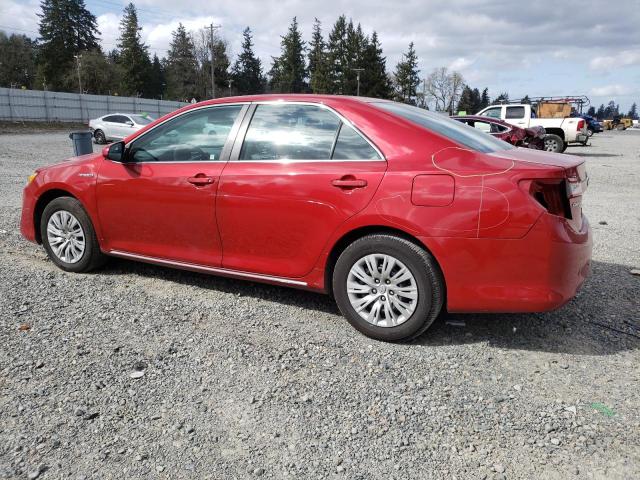 4T1BD1FKXDU094393 - 2013 TOYOTA CAMRY HYBRID RED photo 2