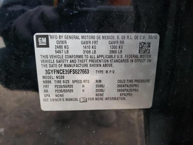 3GYFNCE39FS627663 - 2015 CADILLAC SRX PERFORMANCE COLLECTION Қара фото 13