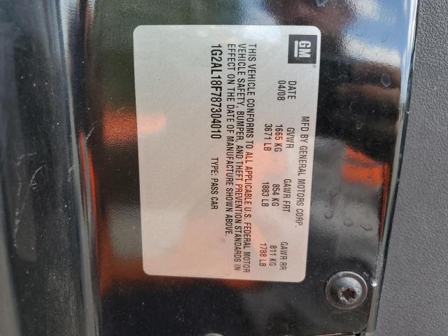 1G2AL18F787304010 - 2008 PONTIAC G5 Noir photo 12