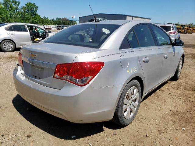 1G1PC5SH0C7165556 - 2012 CHEVROLET CRUZE LS SILVER photo 4