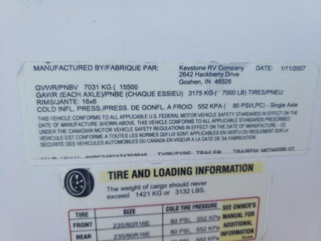 4YDF3402474703045 - 2007 KEYSTONE MONTANA 米色 照片 10