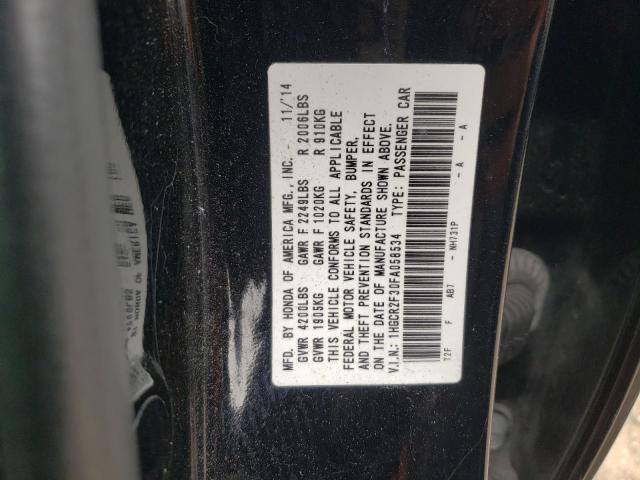 1HGCR2F30FA058534 - 2015 HONDA ACCORD LX BLACK photo 12