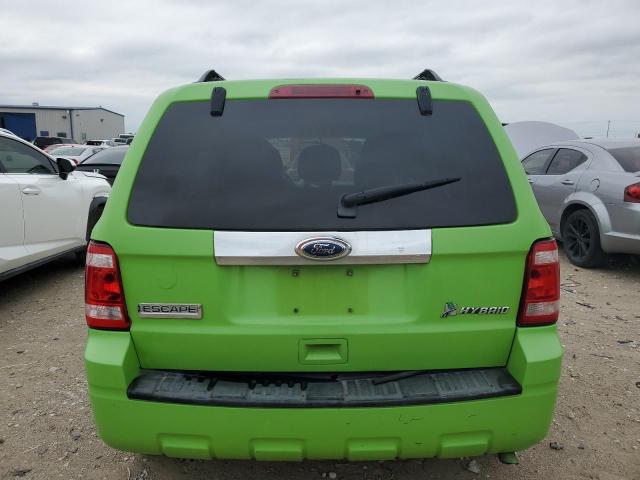 1FMCU4K34BKC06490 - 2011 FORD ESCAPE HYBRID GREEN photo 6