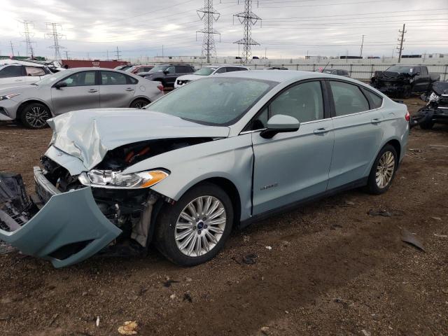 3FA6P0UU0ER218410 - 2014 FORD FUSION S HYBRID BLUE photo 1