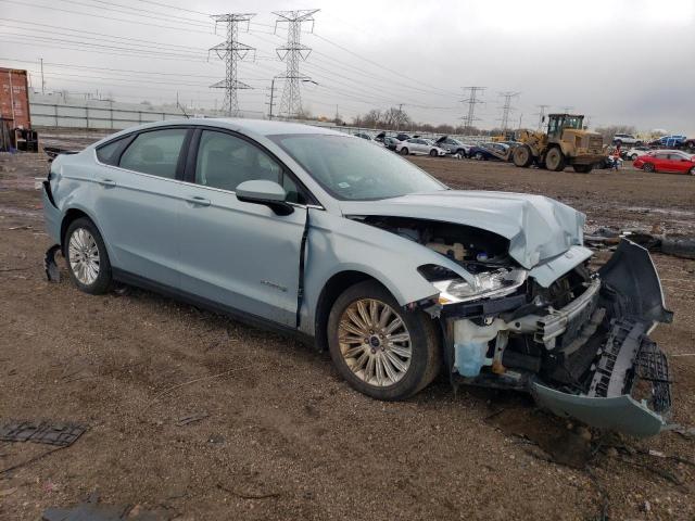 3FA6P0UU0ER218410 - 2014 FORD FUSION S HYBRID BLUE photo 4