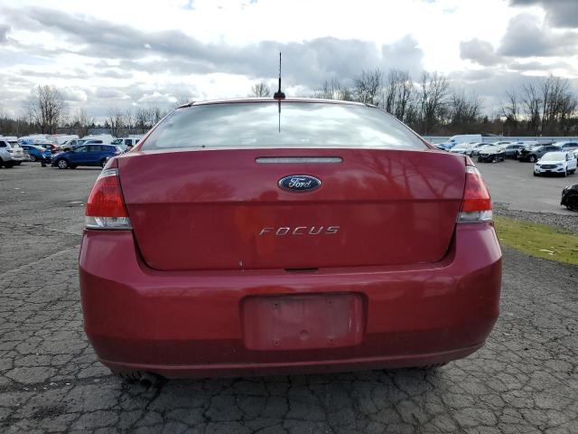 1FAHP3EN5BW118328 - 2011 FORD FOCUS S RED photo 6