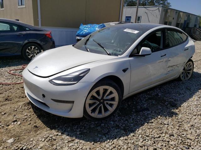 5YJ3E1EAXNF288253 - 2022 TESLA MODEL 3 WHITE photo 1
