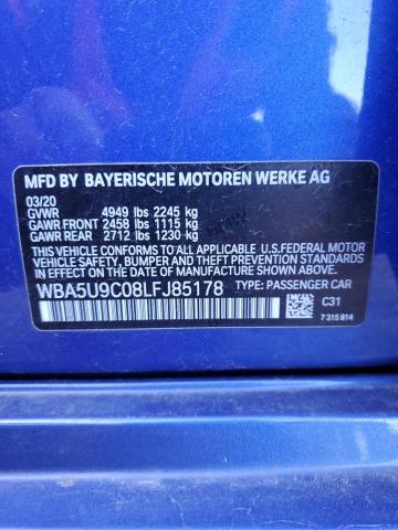 WBA5U9C08LFJ85178 - 2020 BMW M340XI BLUE photo 12