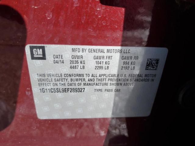 1G11C5SL9EF289327 - 2014 CHEVROLET MALIBU 1LT ბურგუნდია ფოტო 13