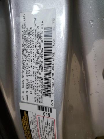 5TETU62N96Z260242 - 2006 TOYOTA TACOMA PRERUNNER ACCESS CAB SILVER photo 12