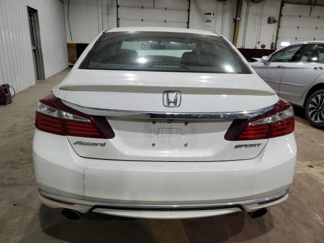 1HGCR2F56HA099447 - 2017 HONDA ACCORD SPORT WHITE photo 6