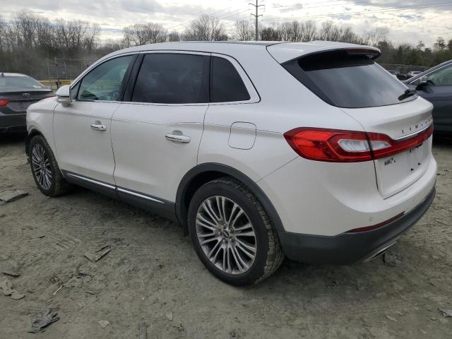 2LMTJ8LR1GBL66917 - 2016 LINCOLN MKX RESERVE WHITE photo 2