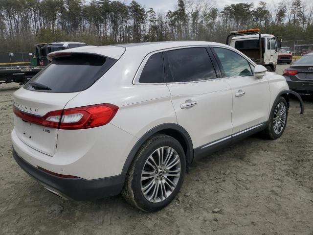 2LMTJ8LR1GBL66917 - 2016 LINCOLN MKX RESERVE WHITE photo 3