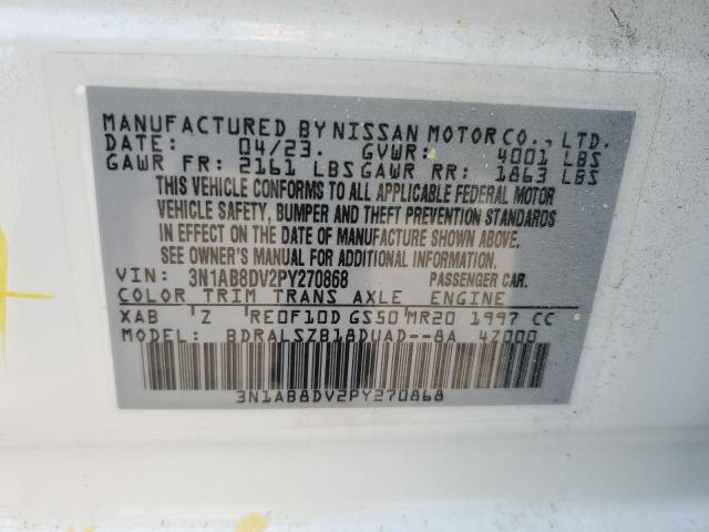 3N1AB8DV2PY270868 - 2023 NISSAN SENTRA SR WHITE photo 12