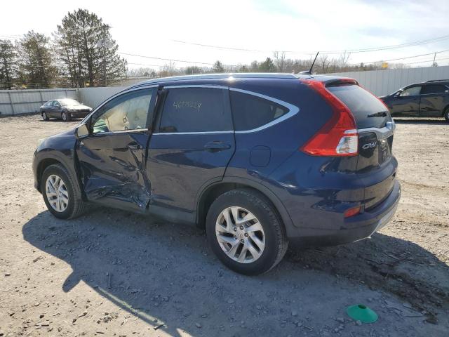 2HKRM4H78FH610602 - 2015 HONDA CR-V EXL BLUE photo 2