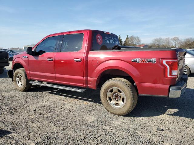 1FTEW1EF4HFB19590 - 2017 FORD F150 SUPERCREW RED photo 2