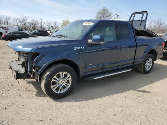 1FTEX1CG9FKF14278 - 2015 FORD F150 SUPER CAB BLUE photo 1