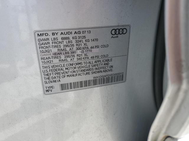 WA1DGAFEXED003312 - 2014 AUDI Q7 PRESTIGE 银色 照片 13