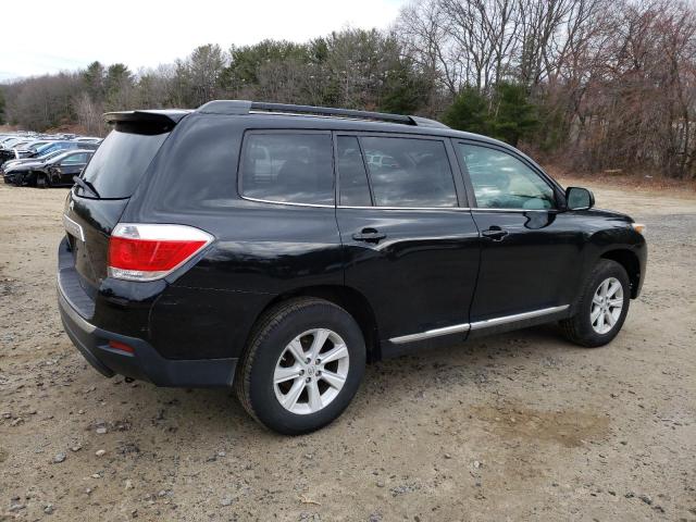 5TDBK3EH4DS250010 - 2013 TOYOTA HIGHLANDER BASE أسود صورة 3