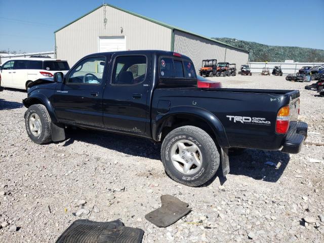 5TEHN72N22Z119838 - 2002 TOYOTA TACOMA DOUBLE CAB BLACK photo 2