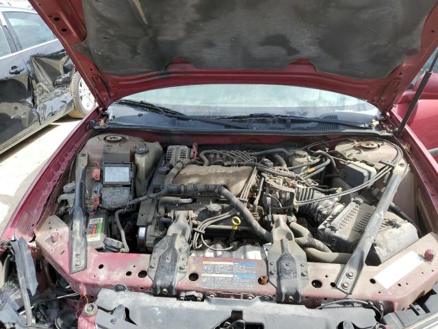 2G1WF52E759225293 - 2005 CHEVROLET IMPALA BURGUNDY photo 11