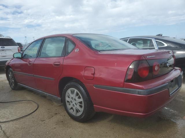 2G1WF52E759225293 - 2005 CHEVROLET IMPALA BURGUNDY photo 2