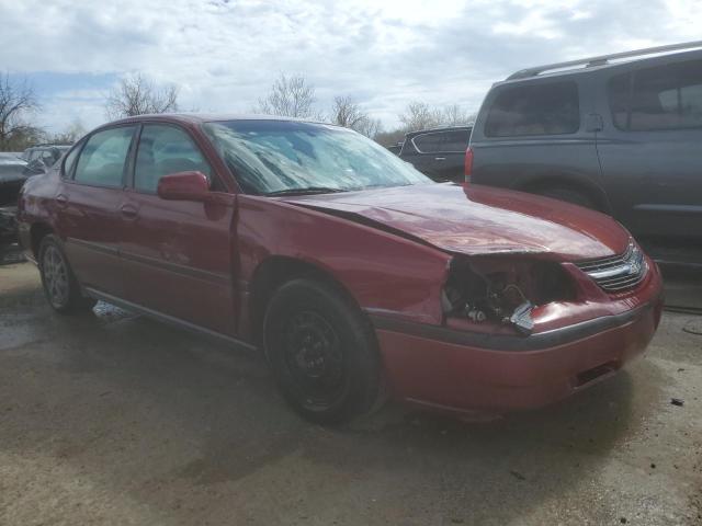 2G1WF52E759225293 - 2005 CHEVROLET IMPALA BURGUNDY photo 4