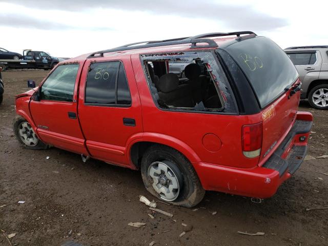 1GNDT13W72K191476 - 2002 CHEVROLET BLAZER RED photo 2