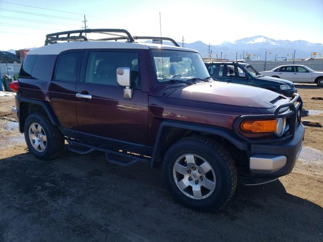 JTEBU11F770076813 - 2007 TOYOTA FJ CRUISER BURGUNDY photo 4