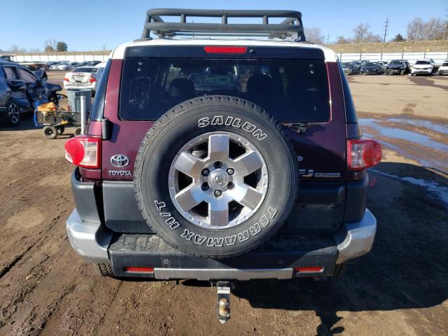 JTEBU11F770076813 - 2007 TOYOTA FJ CRUISER BURGUNDY photo 6