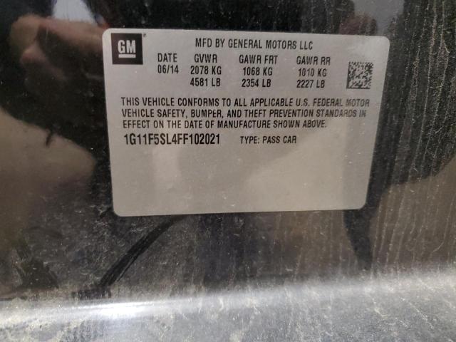 1G11F5SL4FF102021 - 2015 CHEVROLET MALIBU LTZ 黑色 照片 12