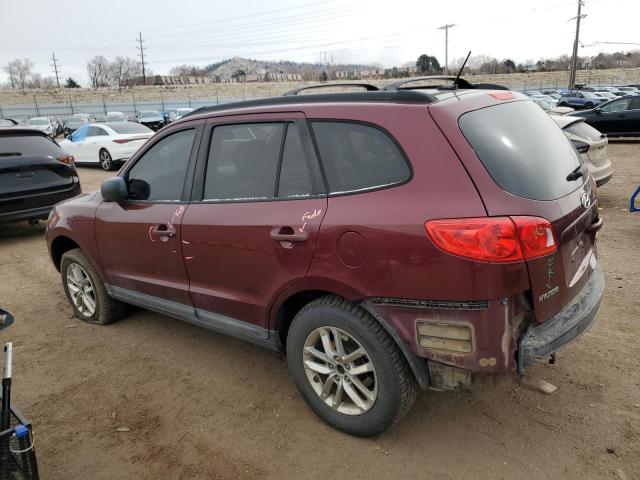 5NMSG73D59H271662 - 2009 HYUNDAI SANTA FE GLS BURGUNDY photo 2