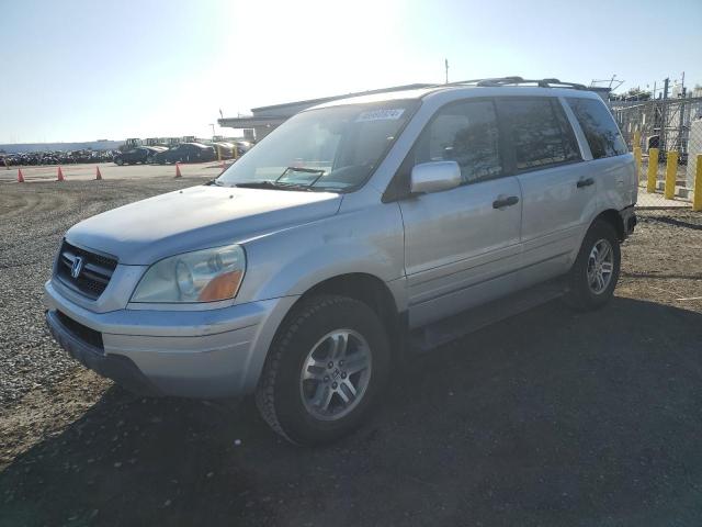 2HKYF186X4H511126 - 2004 HONDA PILOT EXL SILVER photo 1